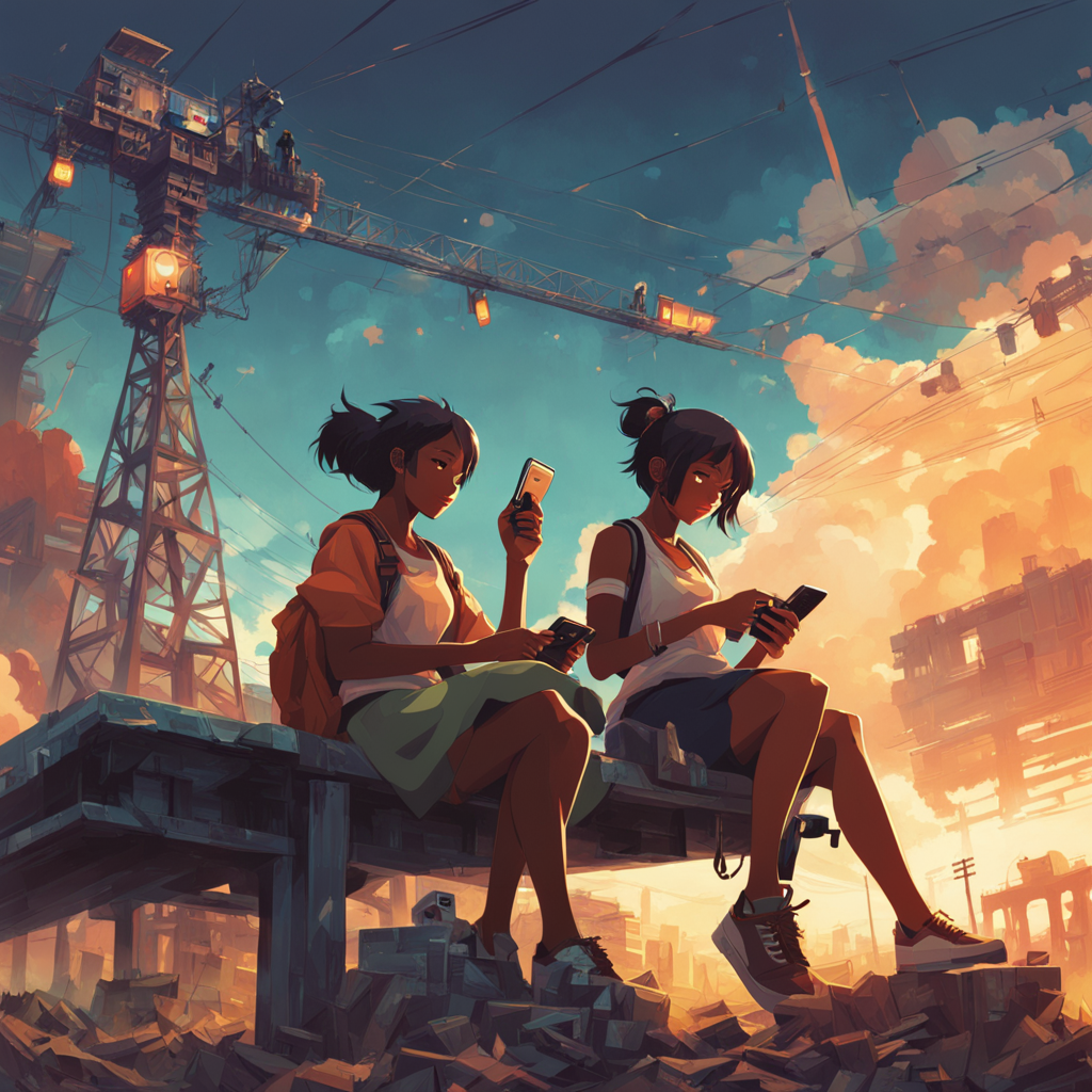 dark-skinned-people-with-cell-phones-in-their-hands-using-social-networks-in-a-post-apocalyptic-env