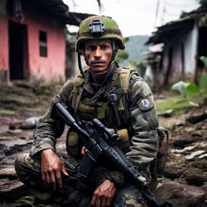 soldado-norteamericano-en--un-lugar-en-ruinas-de-colombia-